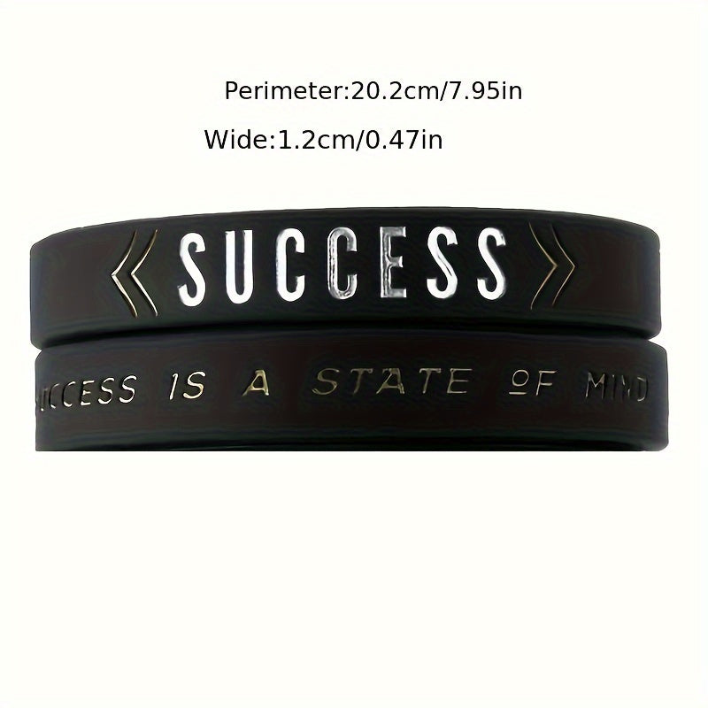 1 Pc Inspirational Silicone Baseball Wristbands with Inspiring Pattern