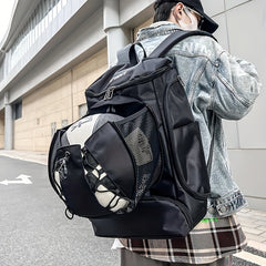 Sport Backpack with Ball & Shoe Compartments Waterproof Oxford Cloth