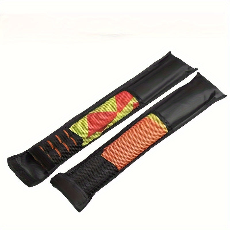2pcs Football Referee Flag Stainless Steel Tube Railway Signal Track And Field