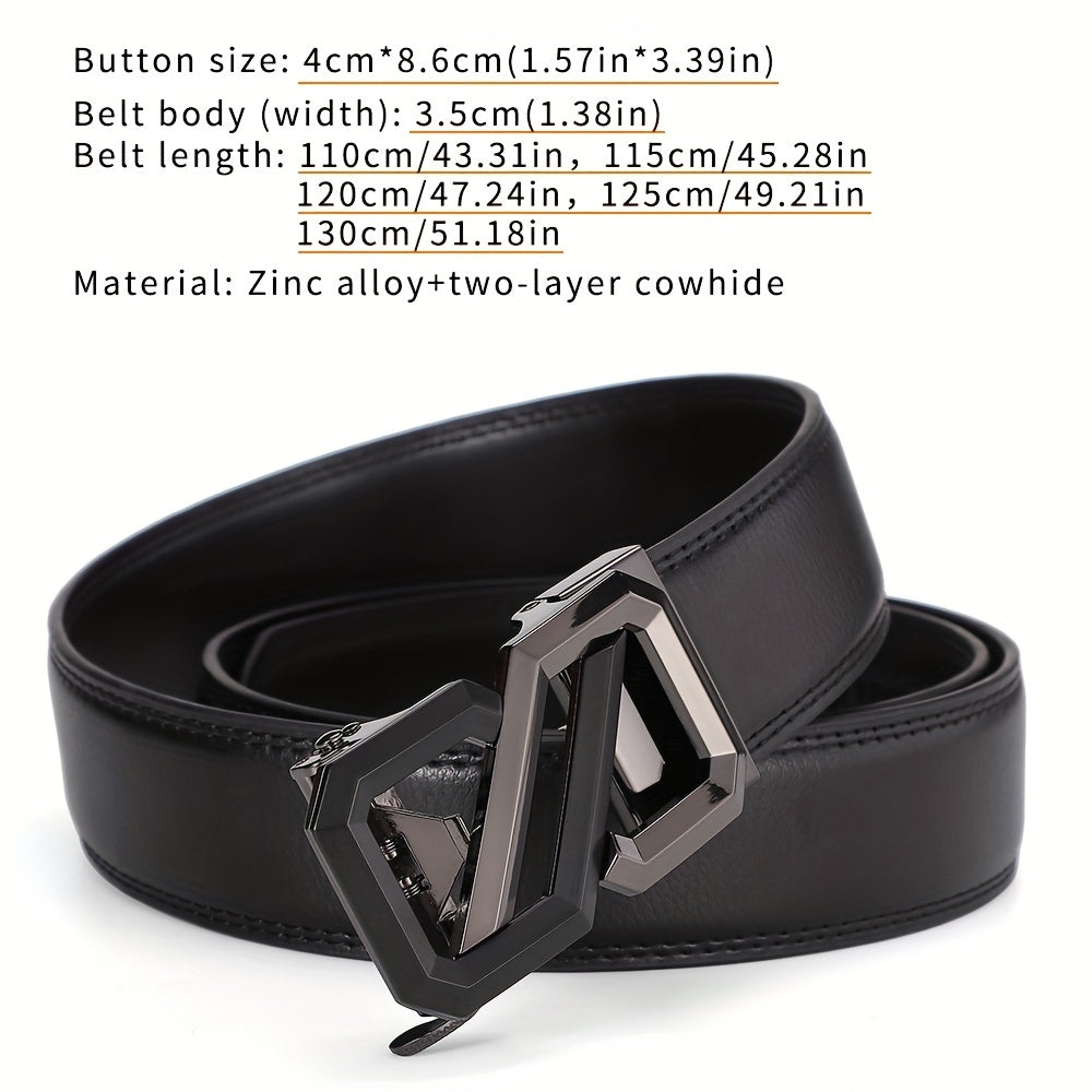 High End Cowhide Leather Men's Business Belt