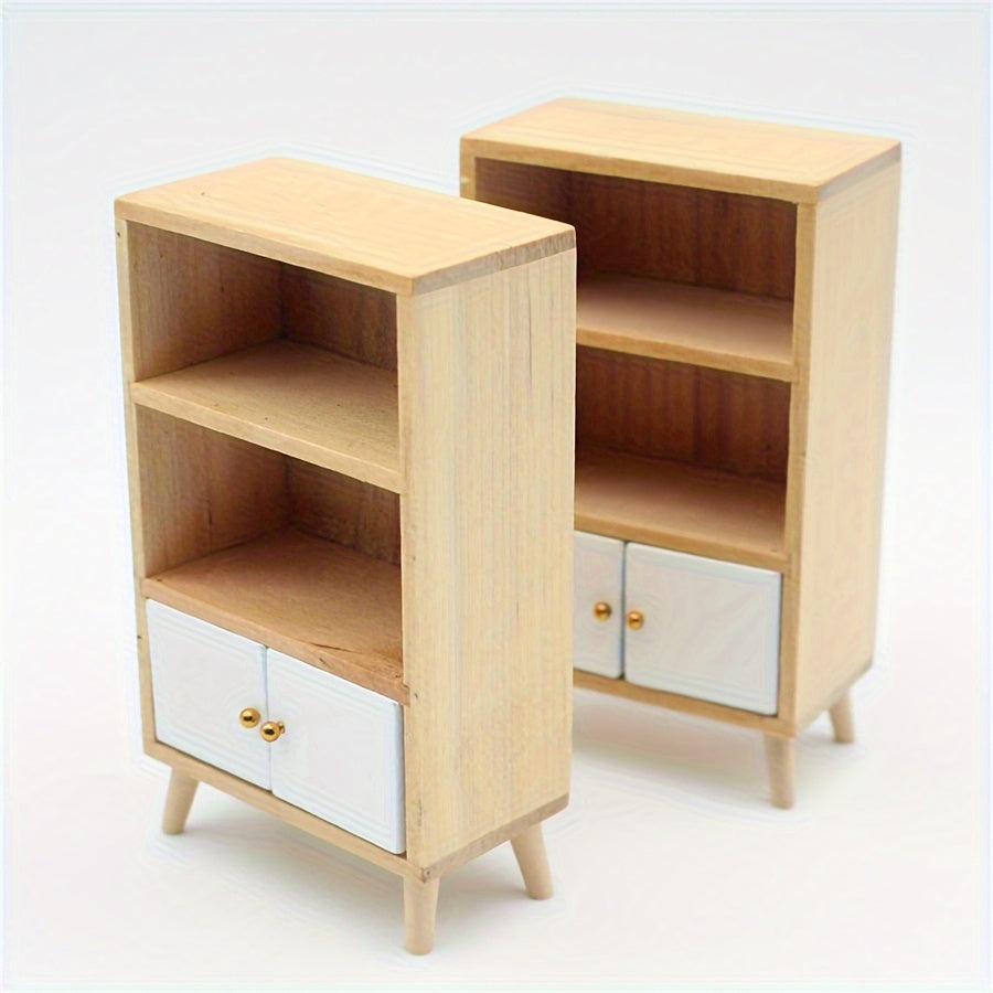 Mini Wooden Living Room Display Cabinet Model Accessories