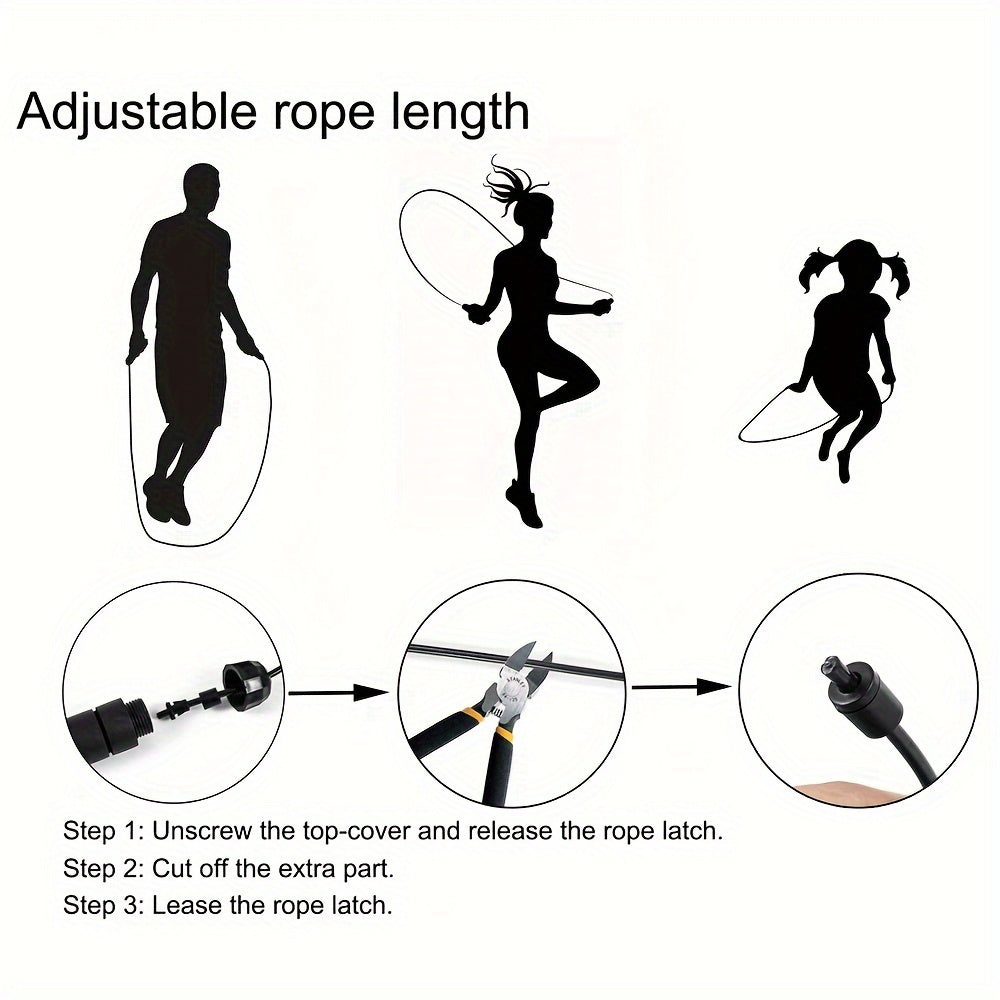 Tangle Rapid Speed Jump Rope Cable Adjustable Steel Skipping Rope
