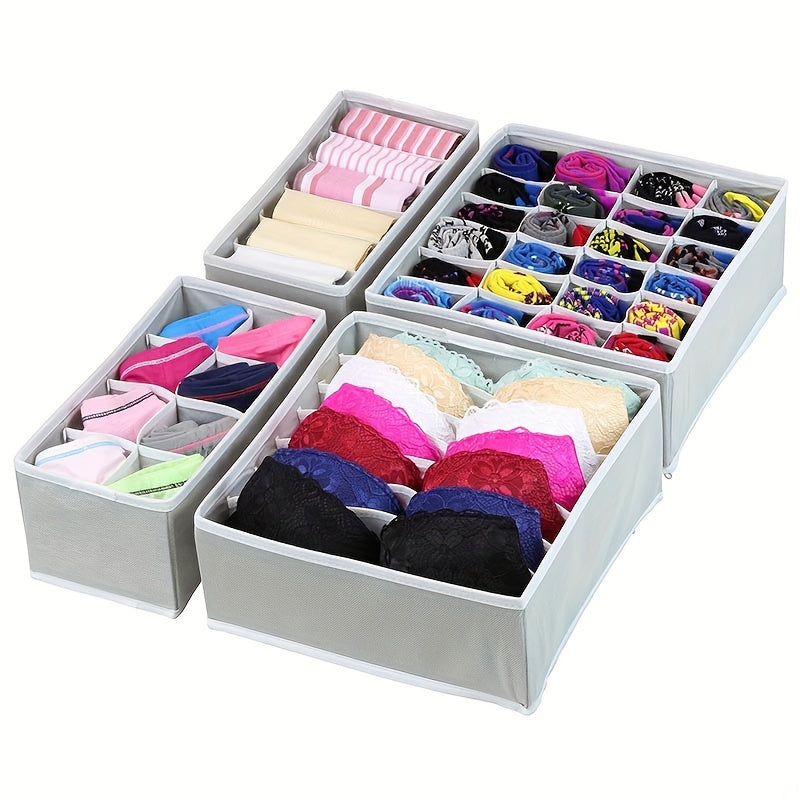 4pcs Closet Underwear Organizer Drawer Divider for Home & Outdoor Storage
