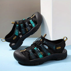 Men's Durable No Tie Sandals for Hiking and Beach
