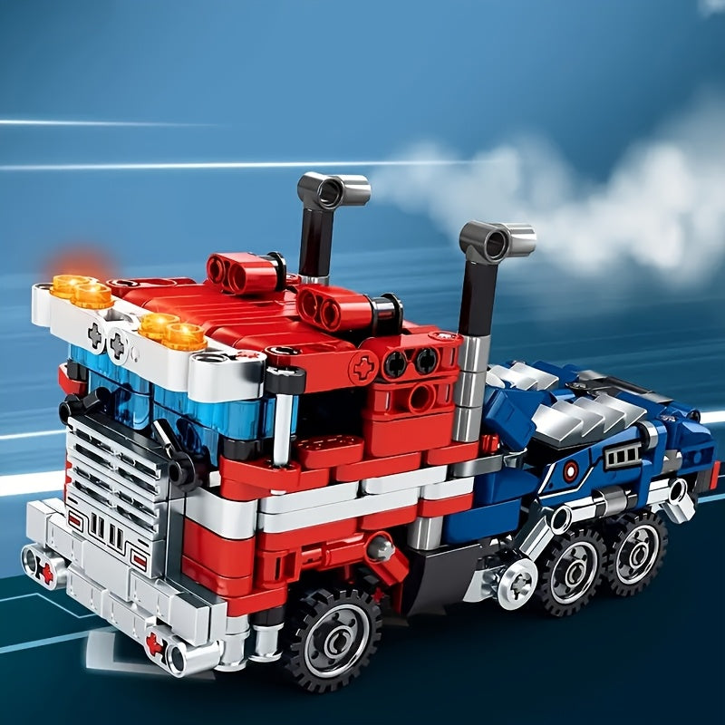 1320 PCS Transforming Brick Robot Car Set 2 in 1 Creative Model