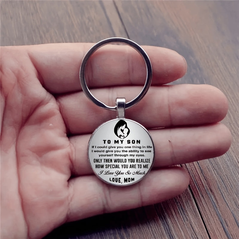 Mother child Keychain For Son Birthday Bag Purse Charm Accessories