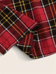  Plaid Print High Rise Stretch Mini Skirt