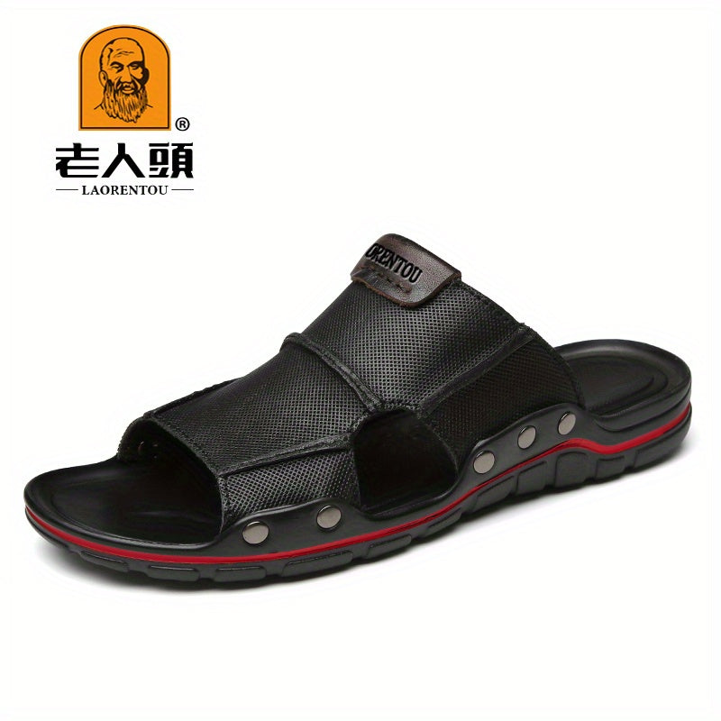 LAORENTOU Men's Leather Outdoor Hiking Sandals