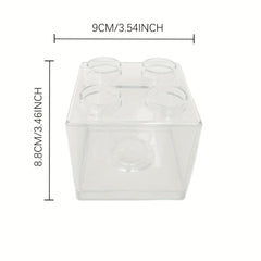 Building Block Storage Box Transparent Piggy Bank 4 Stud Stackable Tabletop