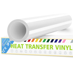 30 X 3ft HTV Iron On Permanent Adhesive Vinyl Roll Heat Transfer Vinyl For Fabri