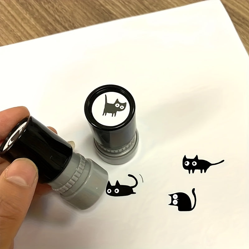 4pcs Cartoon Cat Pattern Stamps for Kids