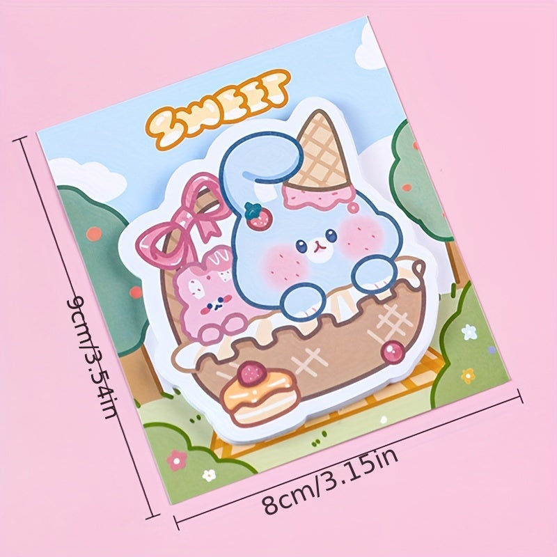 4pcs 120sheets Cartoon Sticky Notes Office Decoration DIY Memo Paper