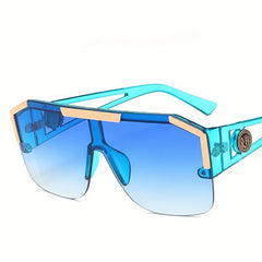 Flat Top Aviator Sunglasses Gradient Lens Glasses UV400