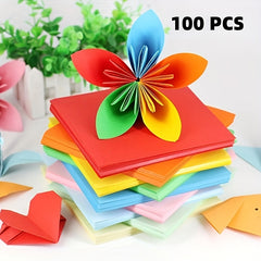 100pcs Origami Kit 6x6 - Double Sided 10 Colors - Craft Projects