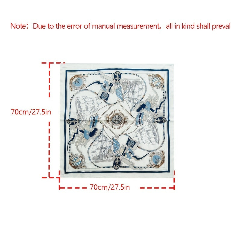 Silk Scarf Womens Printing Scarves Square Satin Headscarf