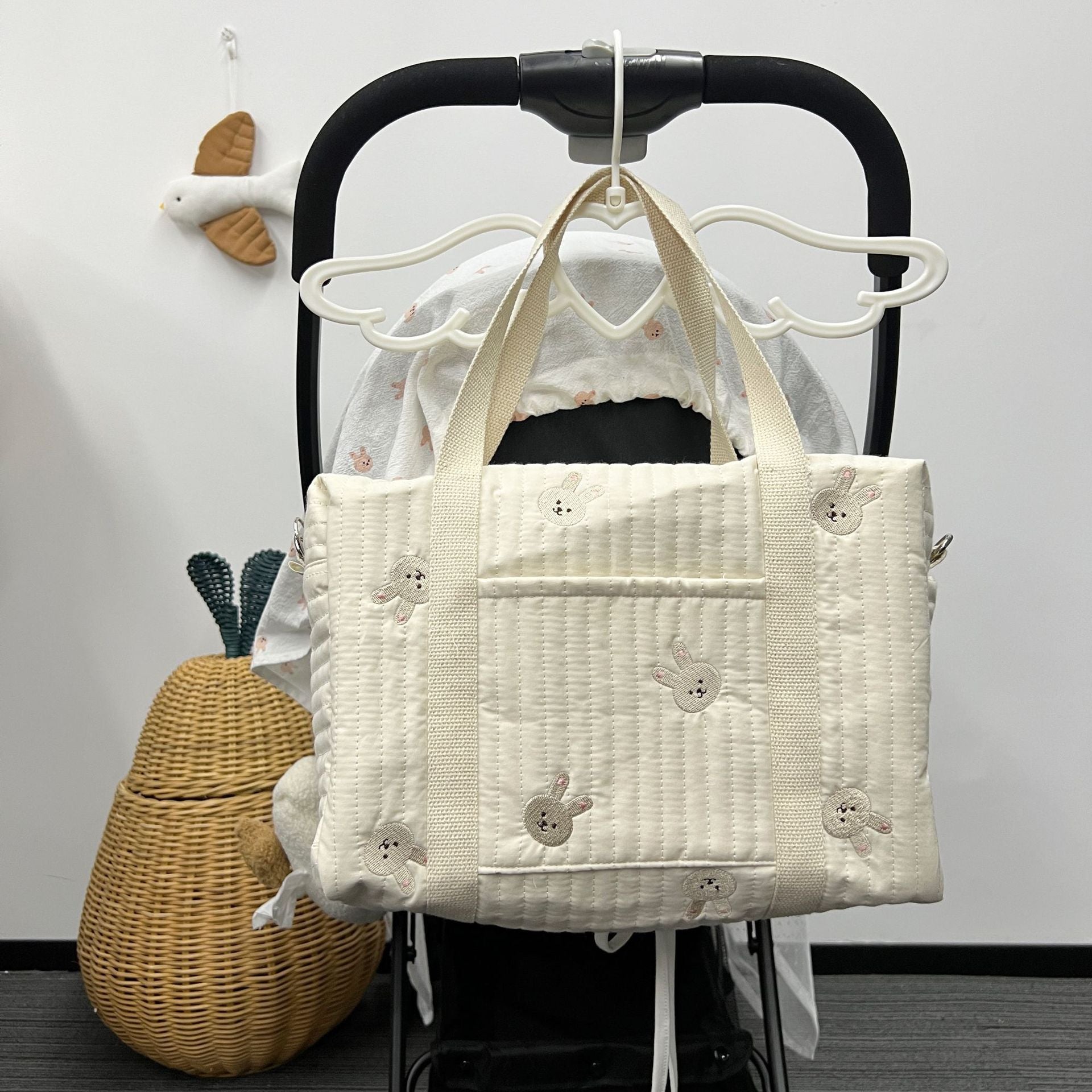 Mommy Bag Embroidery Satchel Outdoor Travel Baby Storage Bag