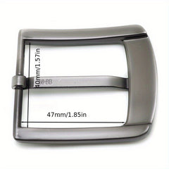 Sleek Zinc Alloy 2pcs Men's Belt Buckles for Leather Craft & DIY Accessories