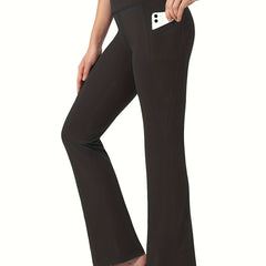 High Waisted Bootcut Leggings With Pockets Flared Yoga Pants Activewear