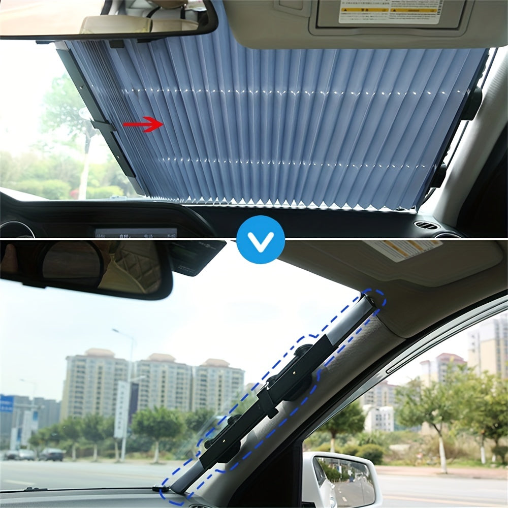Car Auto Retractable Folding Sunshade Curtain