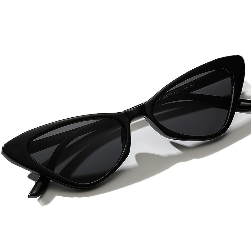 Vintage Narrow Cat Eye Sunglasses For Women Clout Goggles Plastic Frame