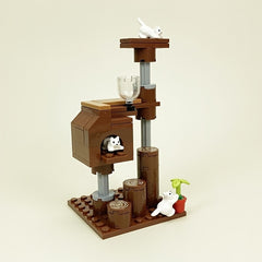 City Cattery Building Blocks Toys MOC Cats House Farm DIY Blocks Gift