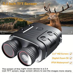 HD Infrared Night Vision Binoculars 5X Digital Zoom 6 1 Cm Screen
