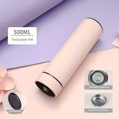 500ml Stainless Steel Water Bottle with Smart Temperature Display
