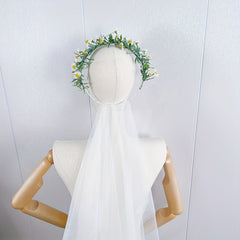 Bridal Mesh Veil Headband Wedding Hair Accessory