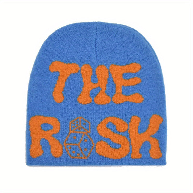 Y2K Letter Jacquard Beanie Hip Hop Knitted Skull Cap