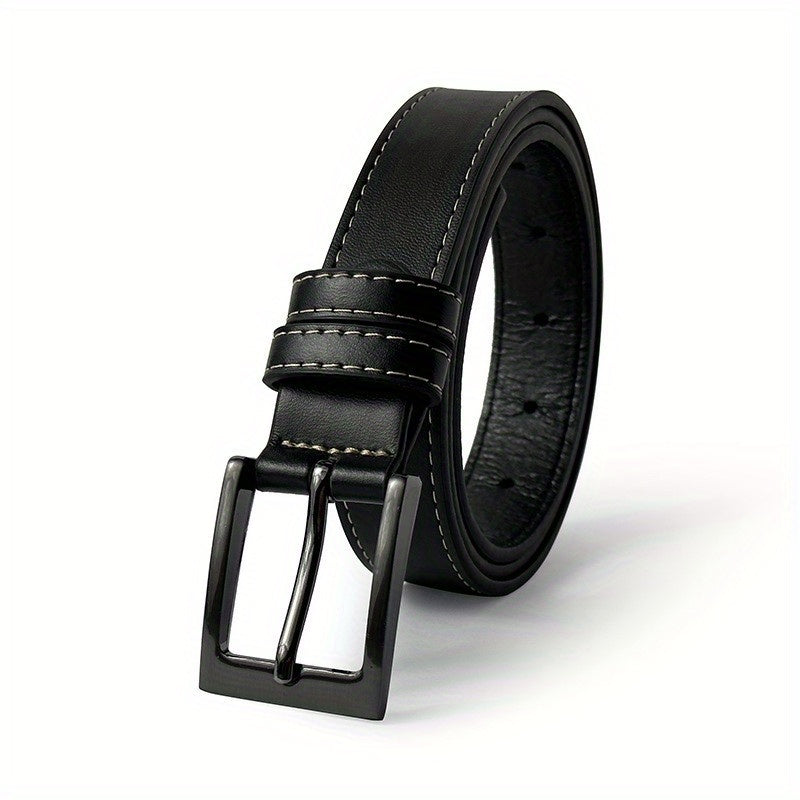 Square Buckle Belt Unisex PU Leather Waist Belt Jeans Pants Women