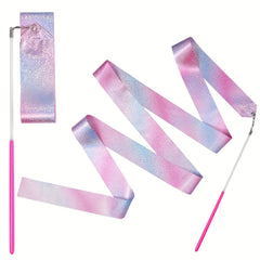 2pcs Sparkling Dance Ribbons for Kids Artistic Dancing Training