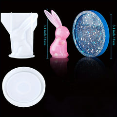3D Rabbit Ring Holder Trinket Tray Epoxy Resin Mold Kit DIY Art Craft