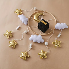 Moon & Star Felt Wind Chime for Baby Bedtime Soothing