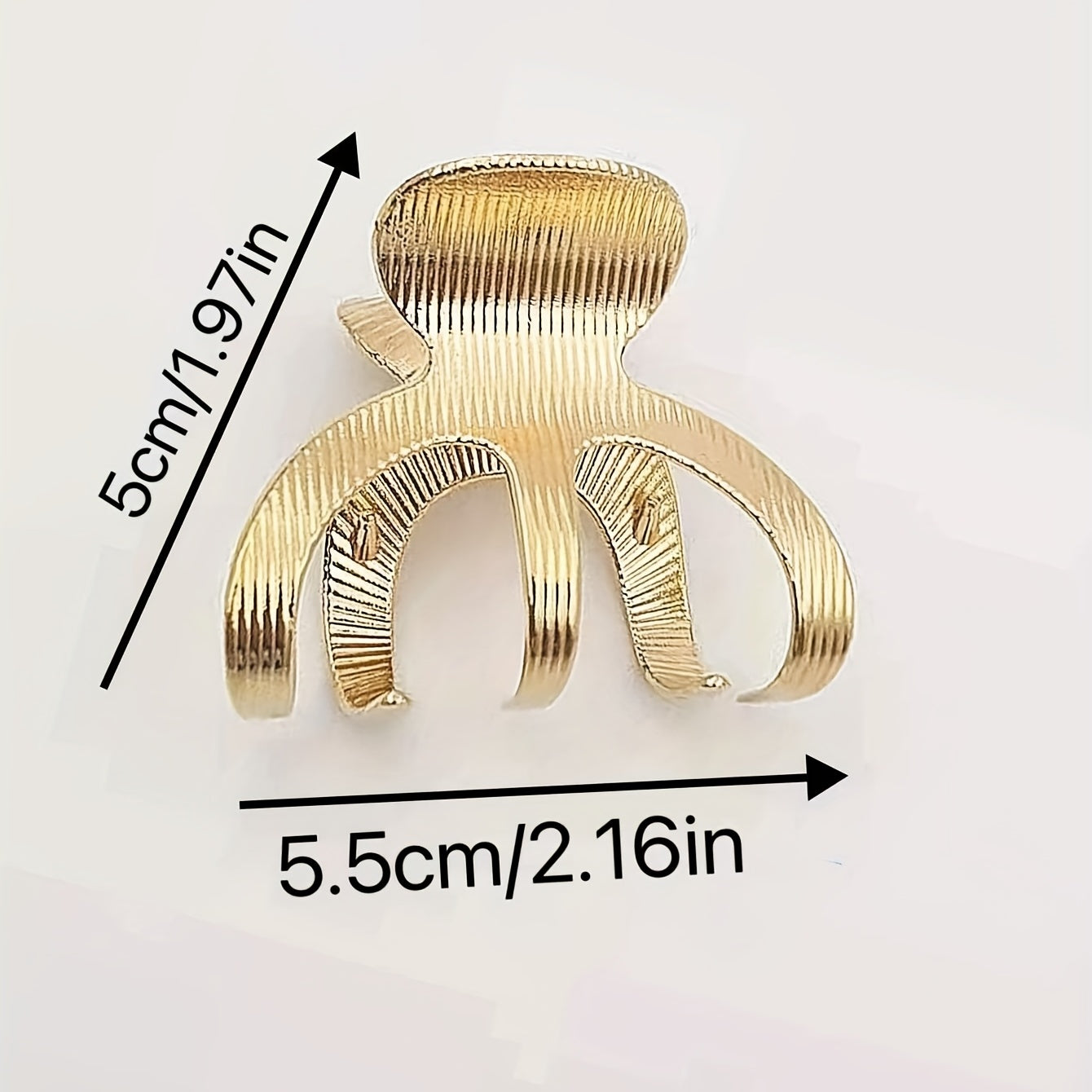 Golden Metal Hair Claw Shark Claw Ponytail Back Head Hair Hair Clip Hair Accesso
