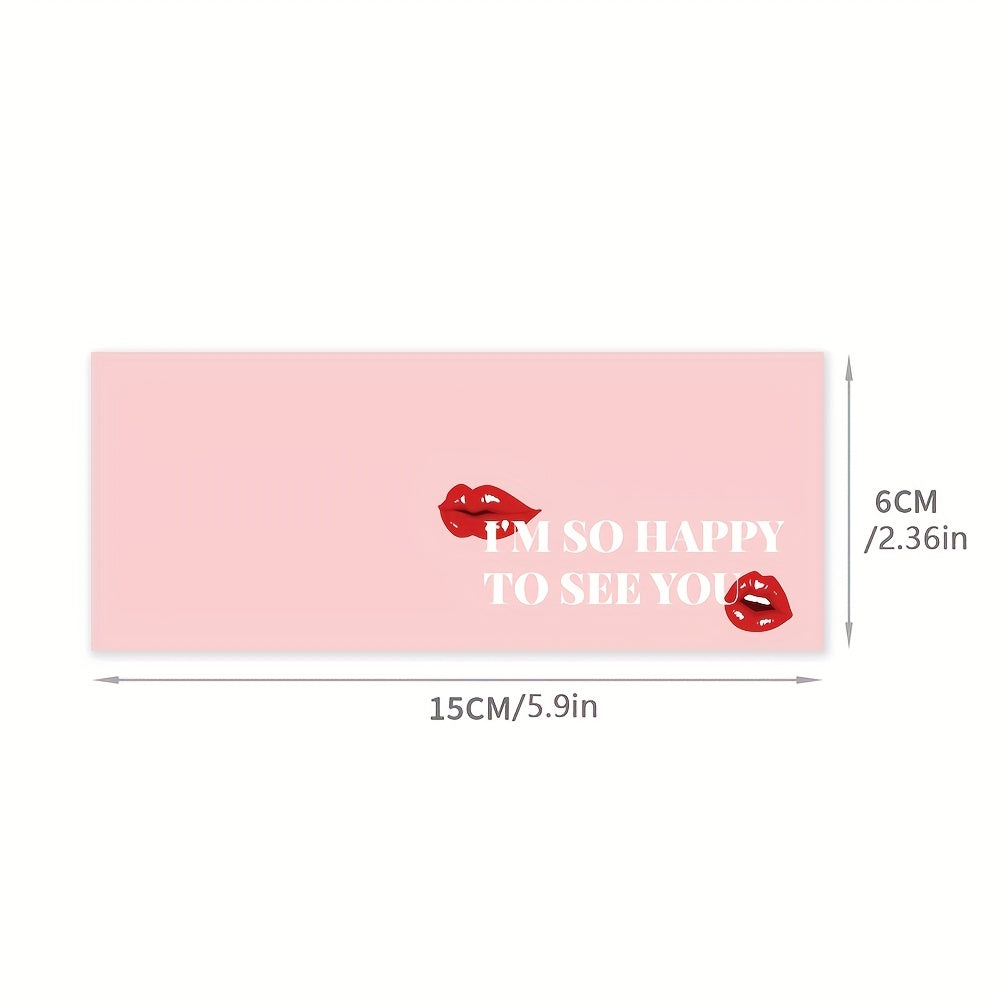 50pcs Pink Thank You Stickers Sealing Sticker Packaging Decoration