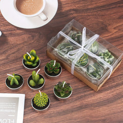 Novelty Cactus Tealight Candles for Home Decor