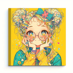 Girls' Coloring Book 25 Pages Green Yellow Art & Craft Holiday Birthday Gift