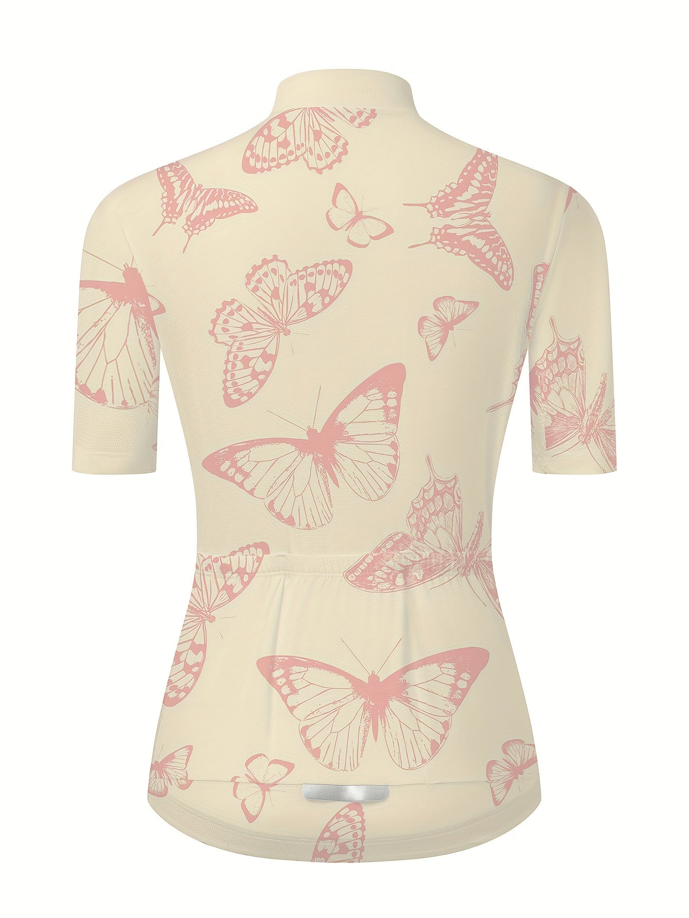 Women's Butterfly Print Cycling Jersey Slim Fit
