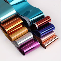 10 Sparkling Nail Foils for Gel Polish Transfer & Nail Art