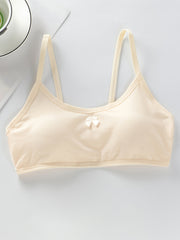 4pcs Small Kitted Vest For Junior High School Students Big Boy Girls Underwear