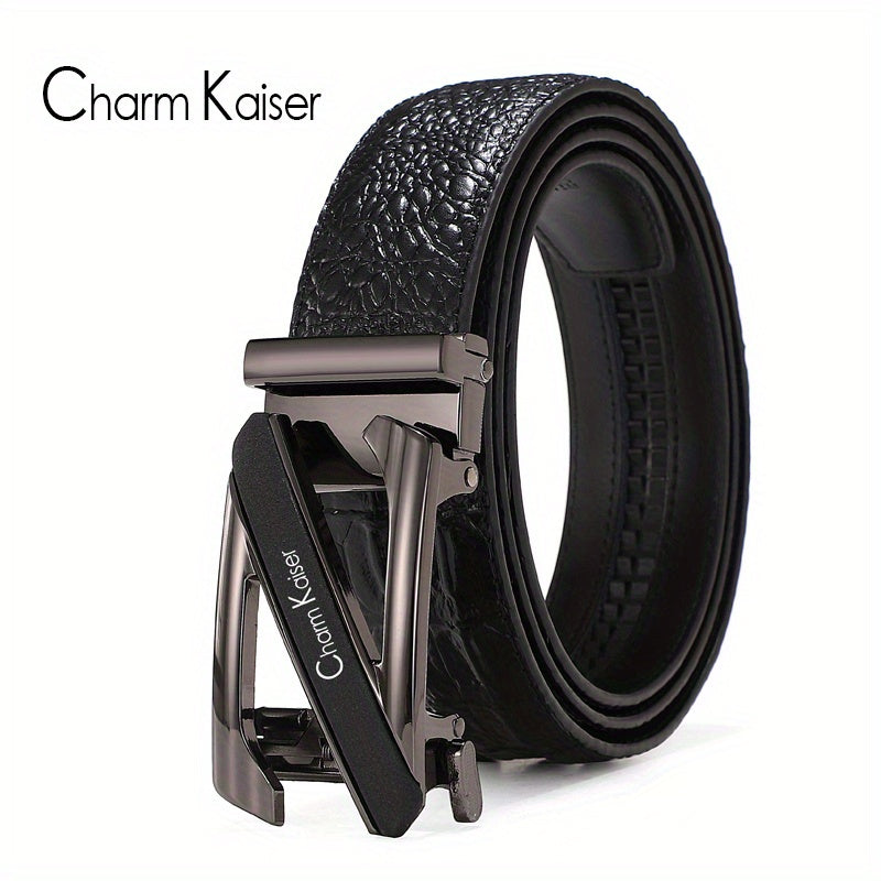 Men's Leather Auto Buckle Belt