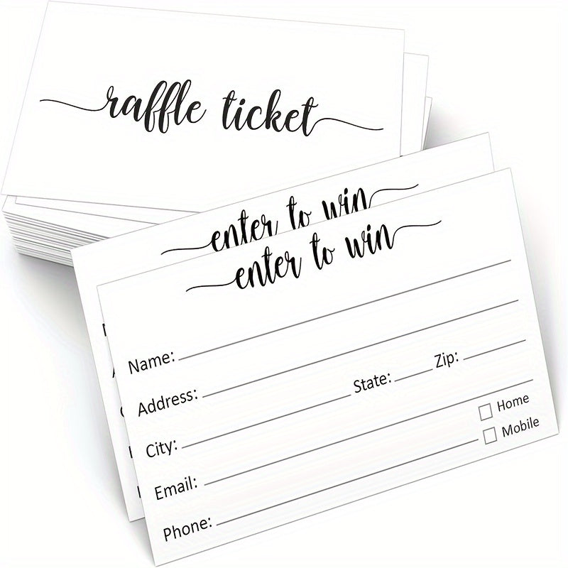 50pcs 5.08 Student Reward Raffle Ticket Form Blank Enrollment Competition