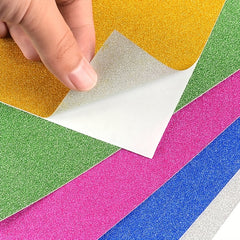 10 Sheets Glitter Cardstock A4 Craft Paper Bulk, 10 Colors