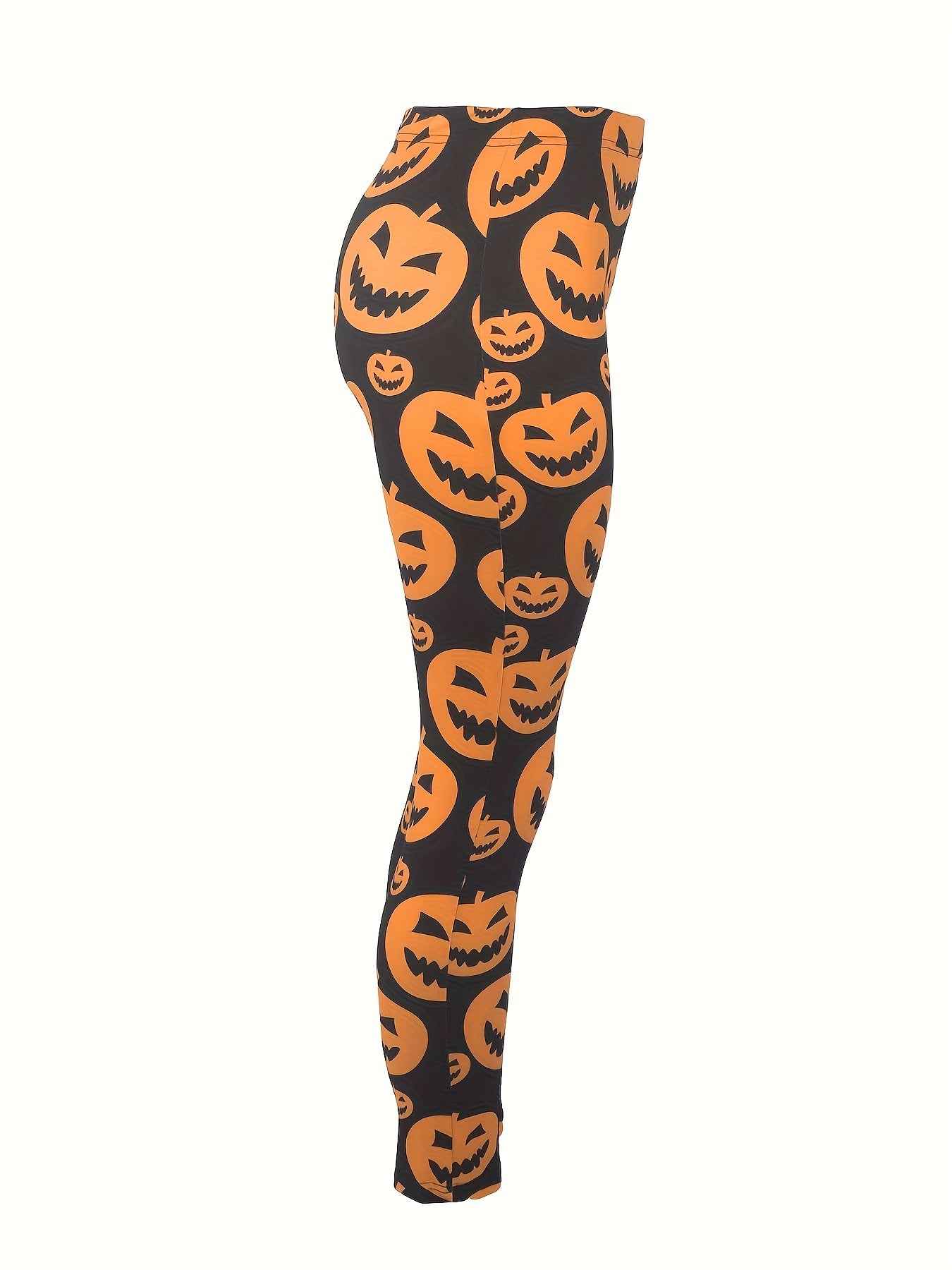  Halloween Leggings Women's Plus Allover Pumpkin Print