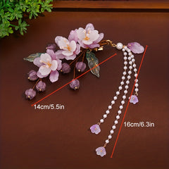 Chinese Style Floral Head Piece Retro Flower Hair Accessories