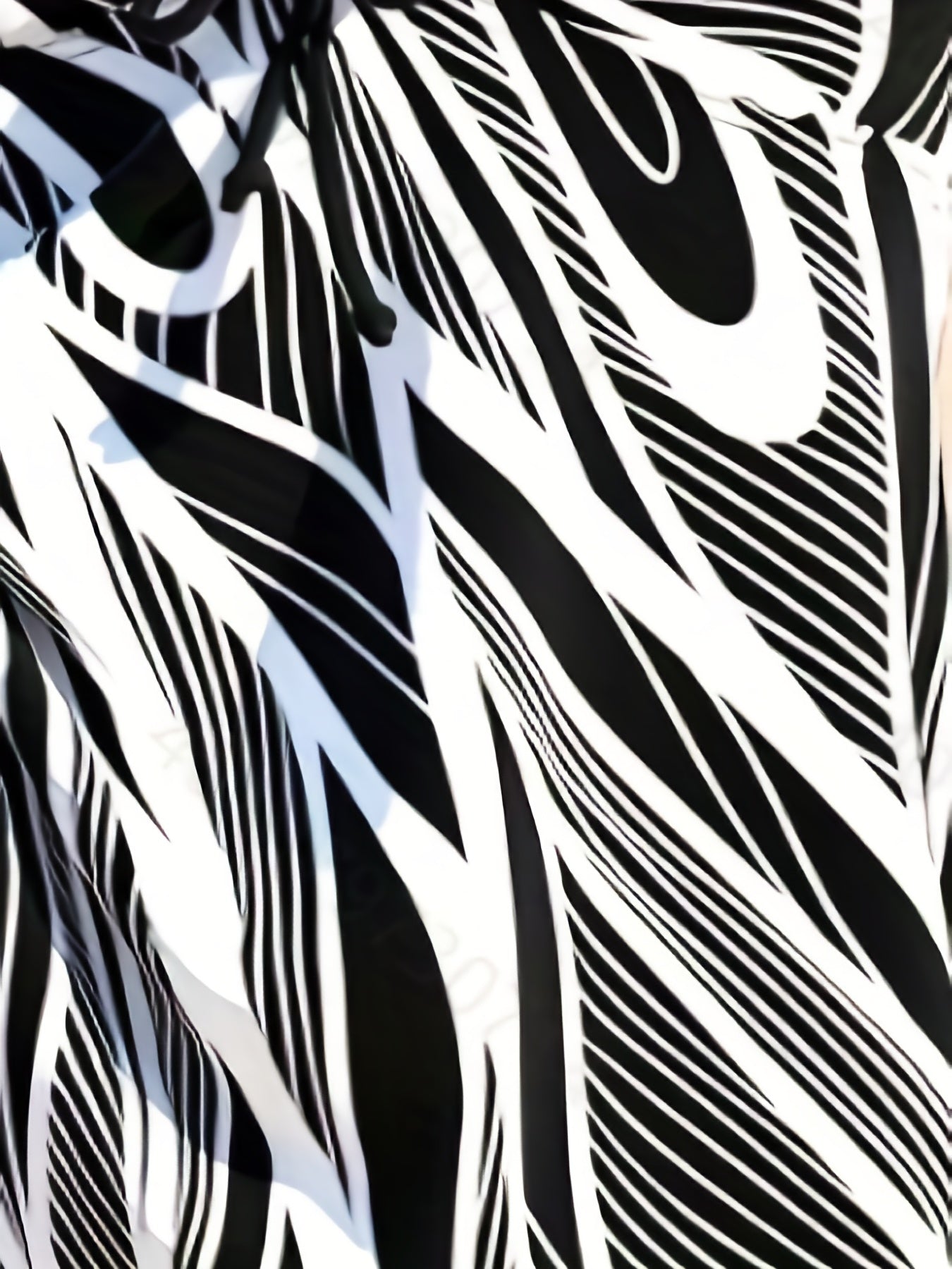  Geometric Print Knot Tank & Solid Shorts Tankini Swimsuit Set