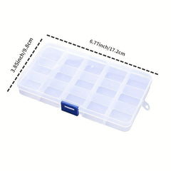 Transparent Dustproof Jewelry Storage Box with Multiple Grids