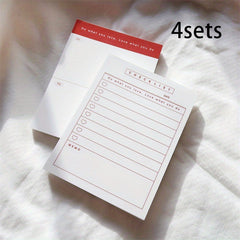 Vintage Student Notepad 200 Sheets, 4 Sets