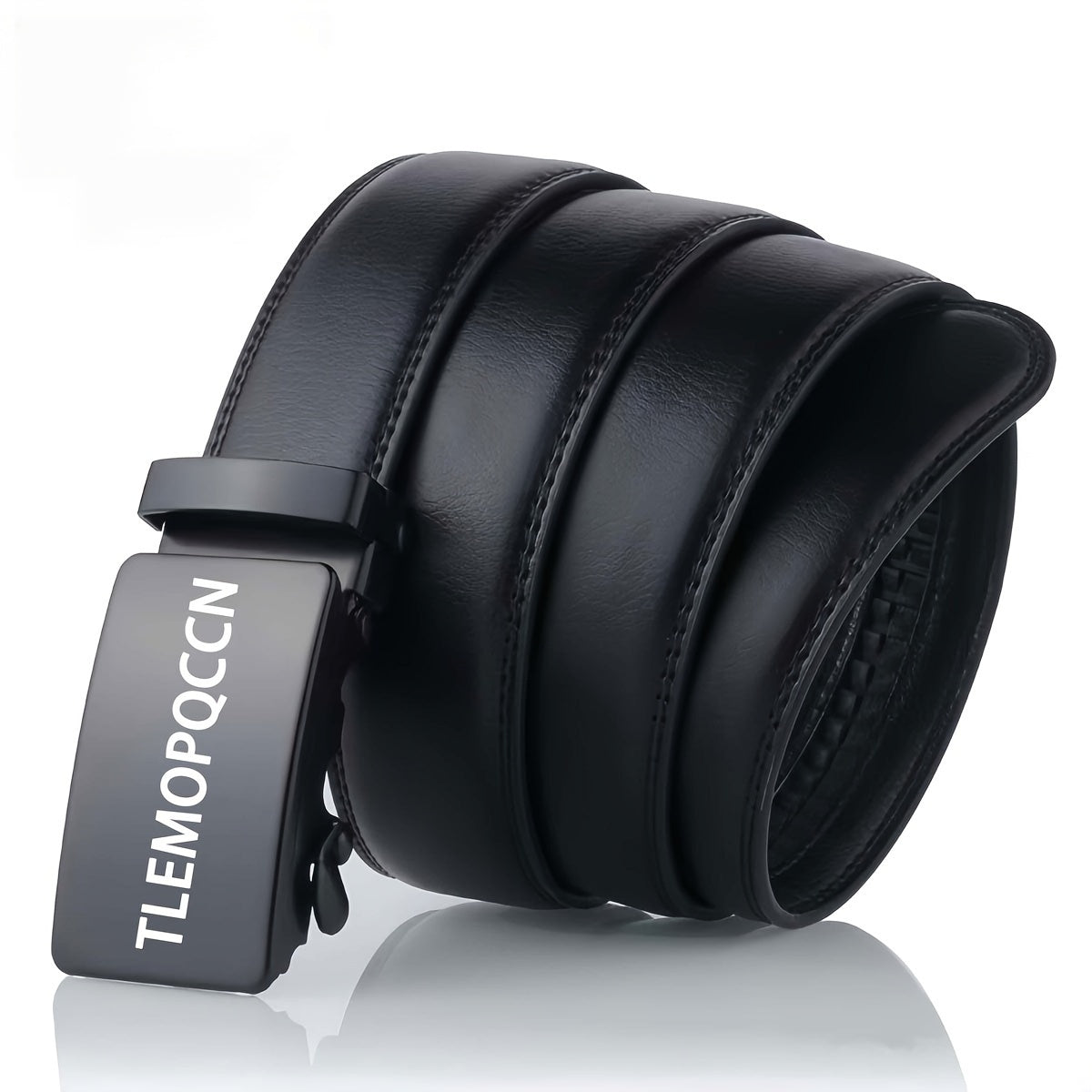 Men's Faux Leather Belt w/ Automatic Buckle for Business/Casual
