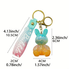 Gradient Rabbit Keychain Bag Pendant Key Chain For Men